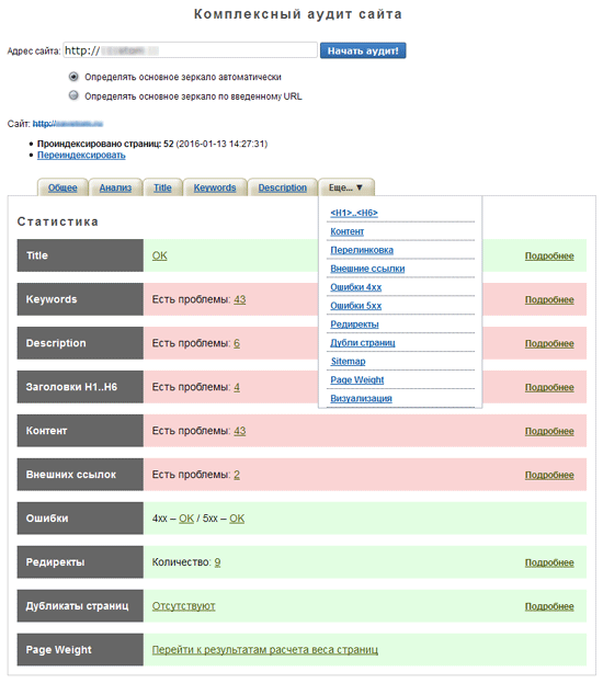 Комплексный аудит сайта